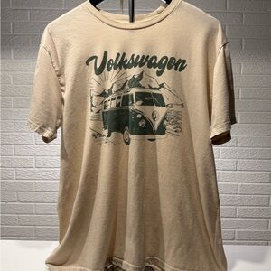 Tan Short Sleeve Tee with Vintage VW‎ Design